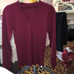 Red long sleeve shirt